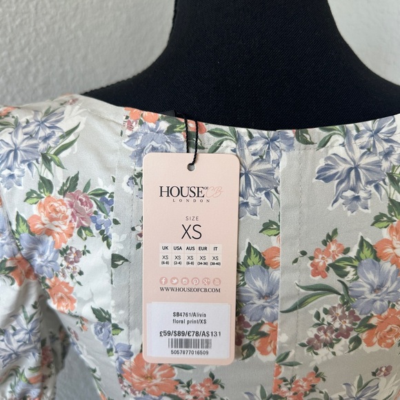 BNWT - House of CB London corset crop Alicia Floral - extra small - Picture 4 of 14